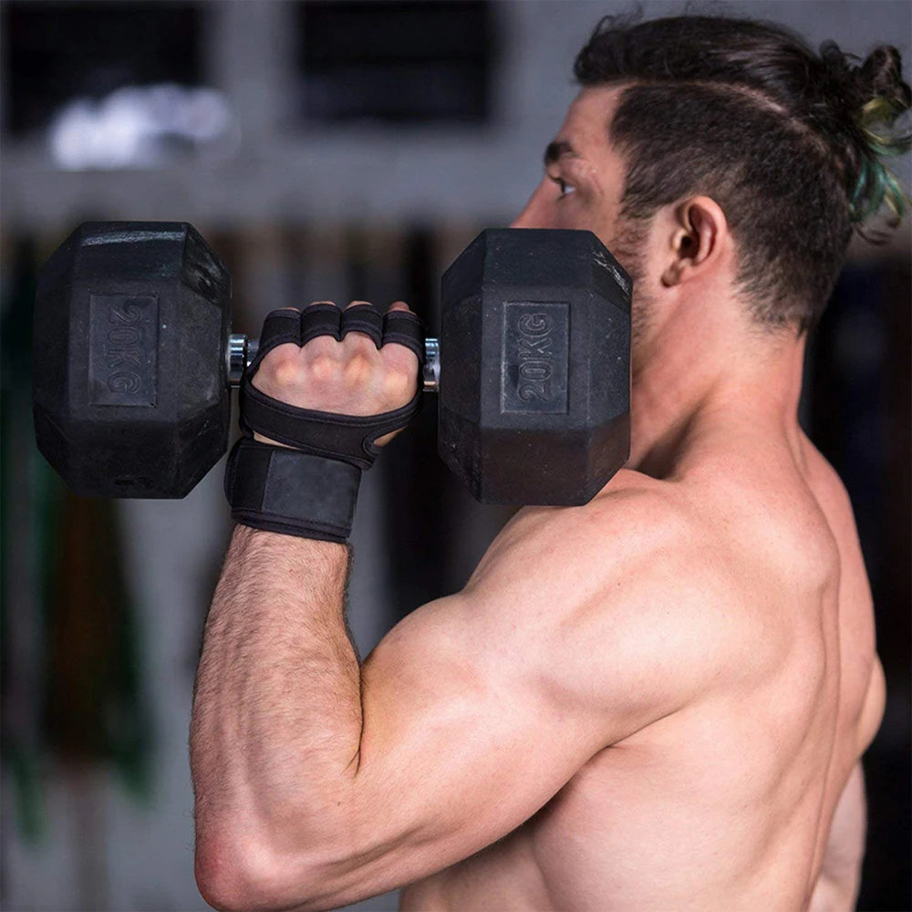 Guantes Deportivos para Gym y Entrenamiento – Protección Antideslizante para Pesas y Fitness (Hombre y Mujer)