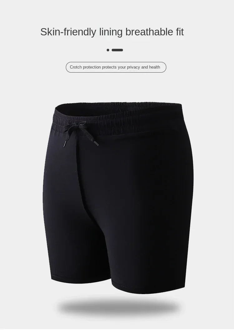 Short Deportivo para Hombre de Doble Capa – Pantaloneta Fitness de Secado Rápido para Gym, Running y Playa