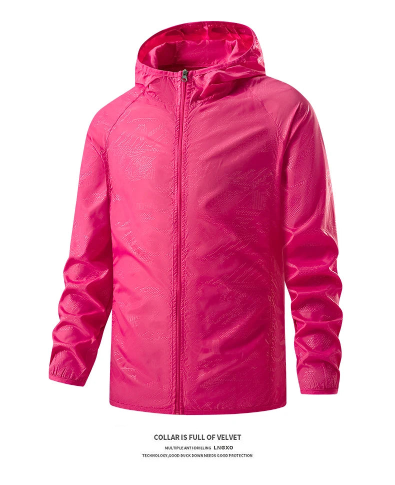 Chaqueta Deportiva Impermeable y Cortavientos – Protección Solar UV para Senderismo, Camping y Deporte