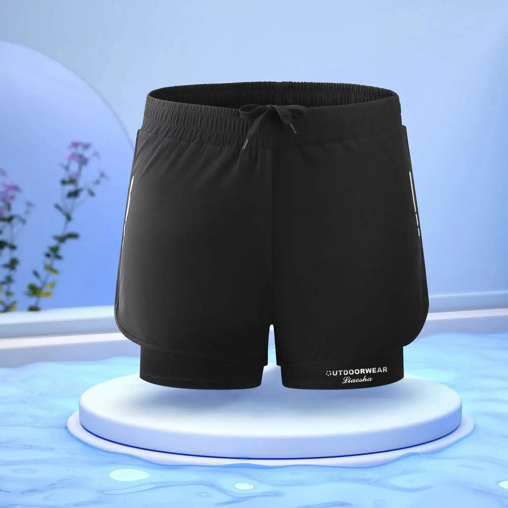 Short Deportivo para Hombre de Doble Capa – Pantaloneta Fitness de Secado Rápido para Gym, Running y Playa