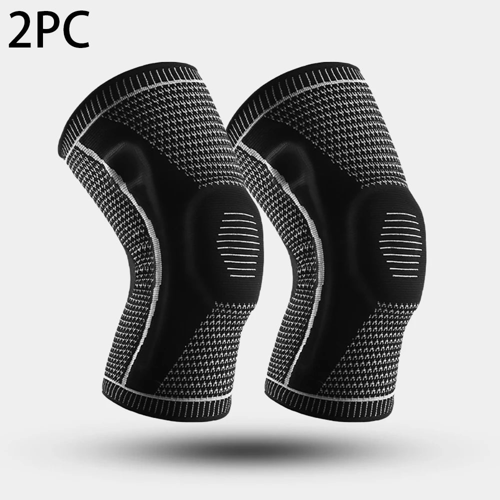 Rodillera Deportiva con Soporte de Rótula y Compresión de Silicona – Protección para Running, Fitness y Baloncesto