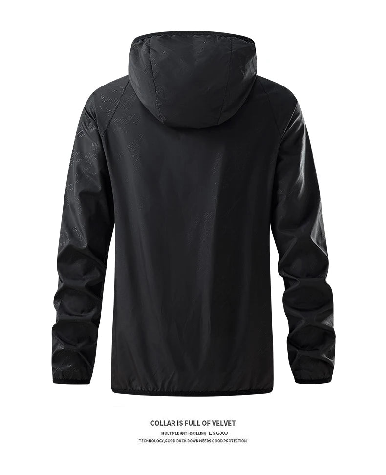Chaqueta Deportiva Impermeable y Cortavientos – Protección Solar UV para Senderismo, Camping y Deporte