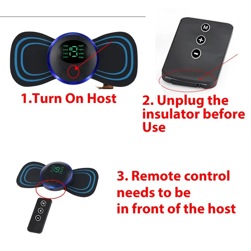 Masajeador Inteligente EMS para Cuello y Músculos – Terapia Eléctrica para Alivio del Dolor y Relajación Muscular