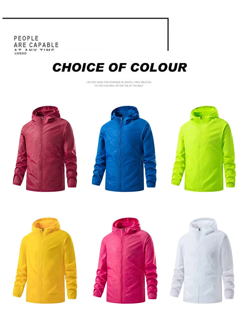 Chaqueta Deportiva Impermeable y Cortavientos – Protección Solar UV para Senderismo, Camping y Deporte