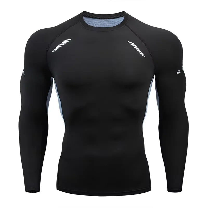 Camiseta Deportiva de Compresión para Hombre – Camiseta Fitness de Secado Rápido para Running y Gym