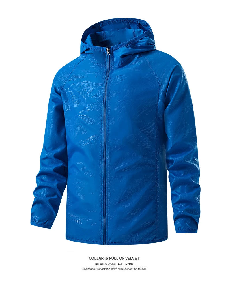 Chaqueta Deportiva Impermeable y Cortavientos – Protección Solar UV para Senderismo, Camping y Deporte