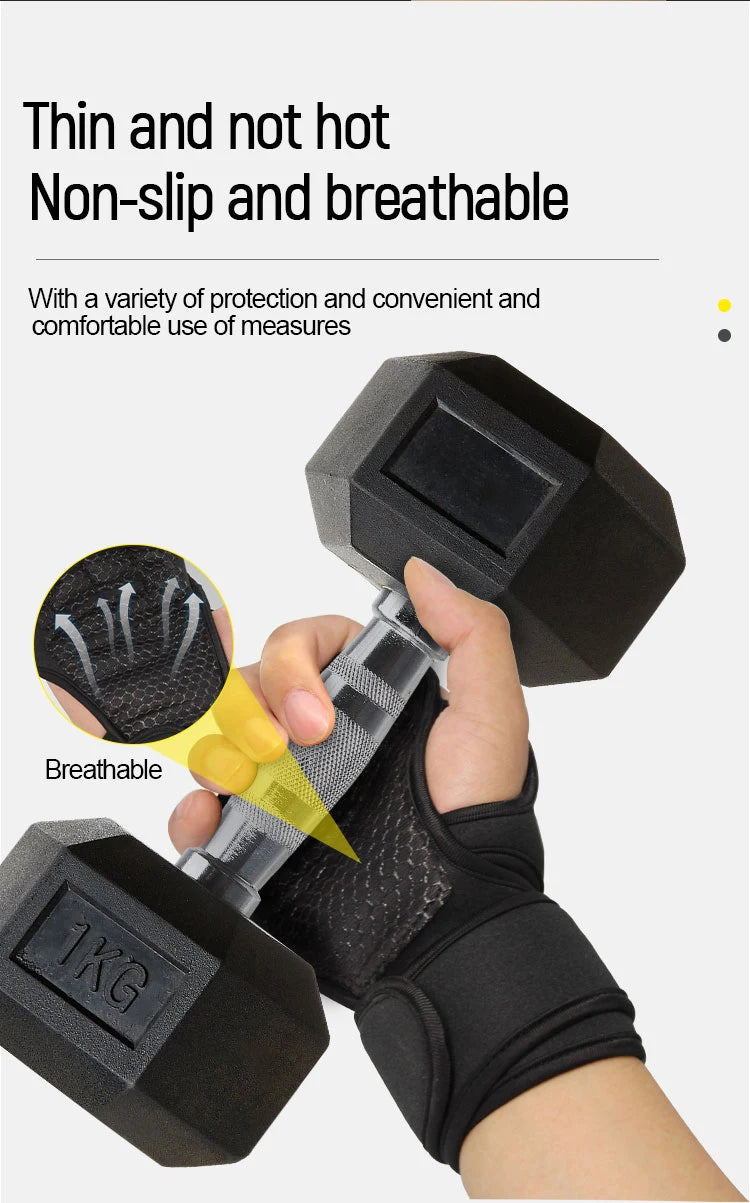 Guantes Deportivos para Gym y Entrenamiento – Protección Antideslizante para Pesas y Fitness (Hombre y Mujer)