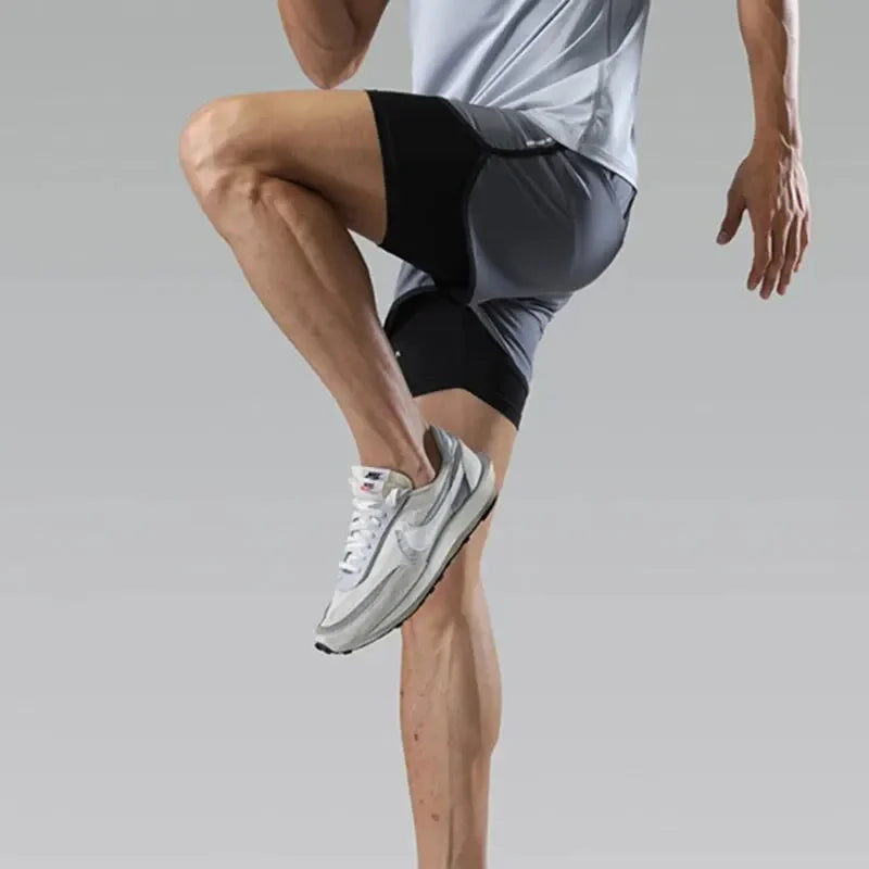 Short Deportivo para Hombre de Doble Capa – Pantaloneta Fitness de Secado Rápido para Gym, Running y Playa