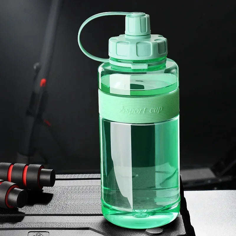 Botella Deportiva de Agua 2L con Pajilla – Botella Fitness de Gran Capacidad para Gimnasio y Deporte