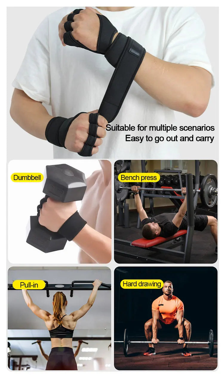 Guantes Deportivos para Gym y Entrenamiento – Protección Antideslizante para Pesas y Fitness (Hombre y Mujer)