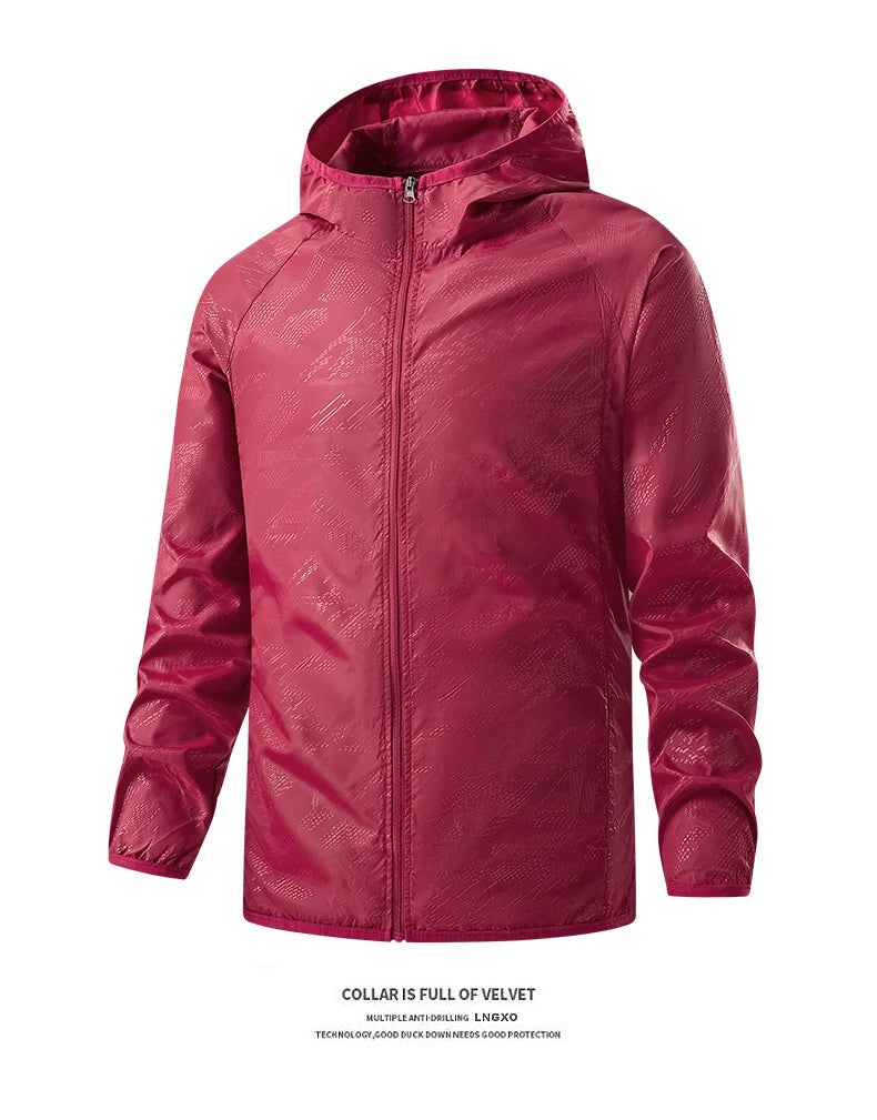 Chaqueta Deportiva Impermeable y Cortavientos – Protección Solar UV para Senderismo, Camping y Deporte