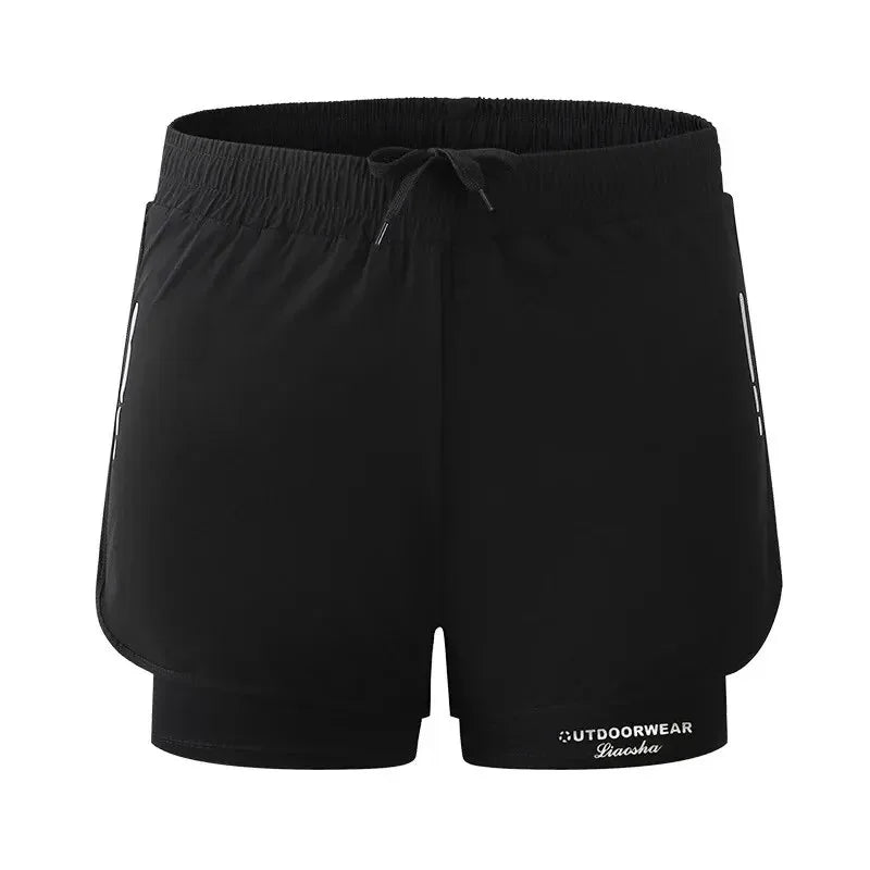 Short Deportivo para Hombre de Doble Capa – Pantaloneta Fitness de Secado Rápido para Gym, Running y Playa