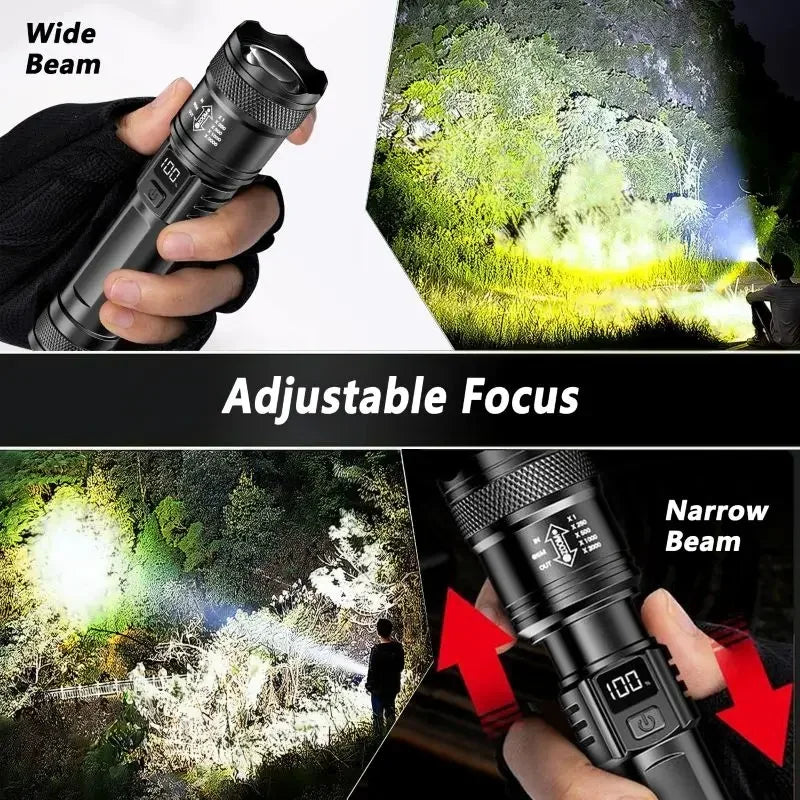 Linterna Frontal LED Recargable con Sensor – Luz Potente para Camping, Pesca y Actividades Nocturnas