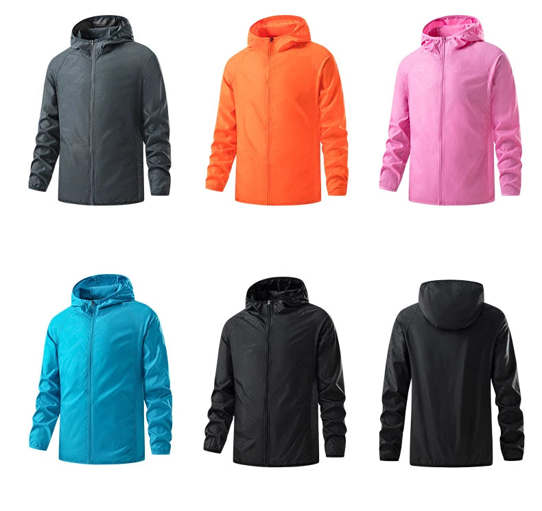 Chaqueta Deportiva Impermeable y Cortavientos – Protección Solar UV para Senderismo, Camping y Deporte