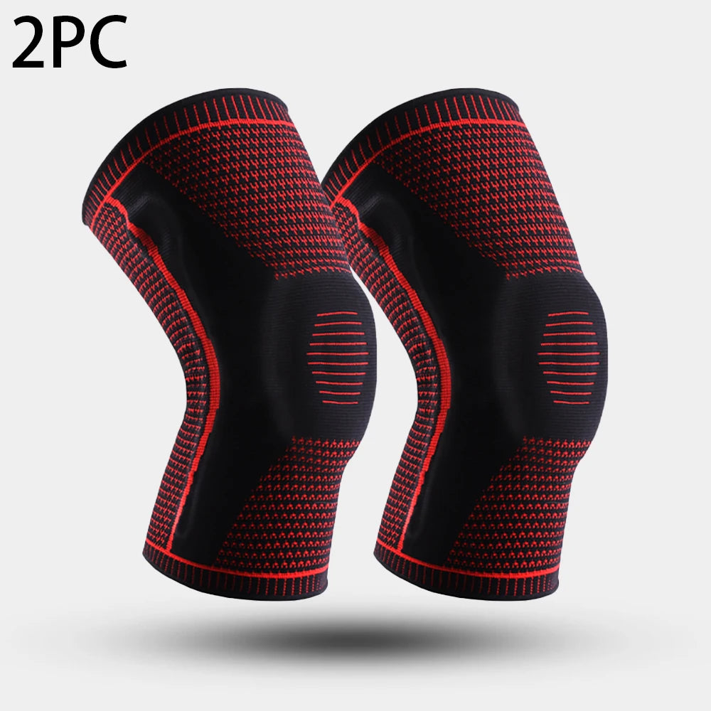 Rodillera Deportiva con Soporte de Rótula y Compresión de Silicona – Protección para Running, Fitness y Baloncesto