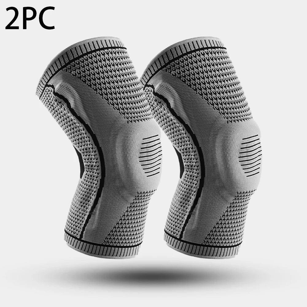 Rodillera Deportiva con Soporte de Rótula y Compresión de Silicona – Protección para Running, Fitness y Baloncesto