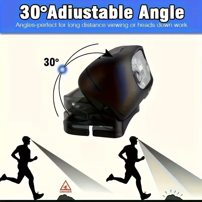 Linterna Frontal LED Recargable con Sensor – Luz Potente para Camping, Pesca y Actividades Nocturnas