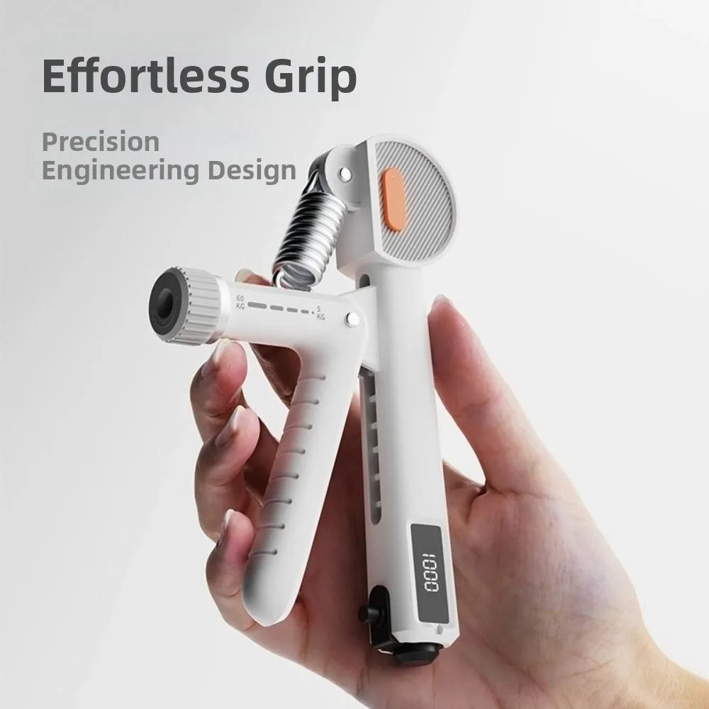 Fortalecedor de Mano Ajustable 5-60 kg con Contador – Entrenador de Agarre para Muñeca, Dedos y Antebrazo