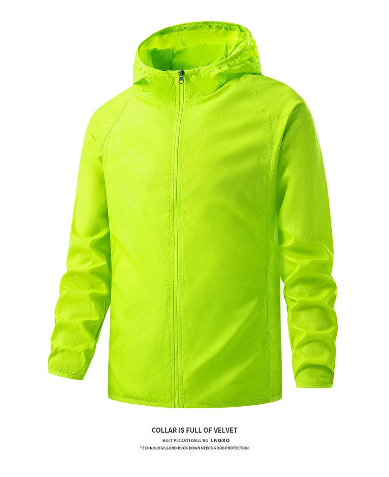 Chaqueta Deportiva Impermeable y Cortavientos – Protección Solar UV para Senderismo, Camping y Deporte