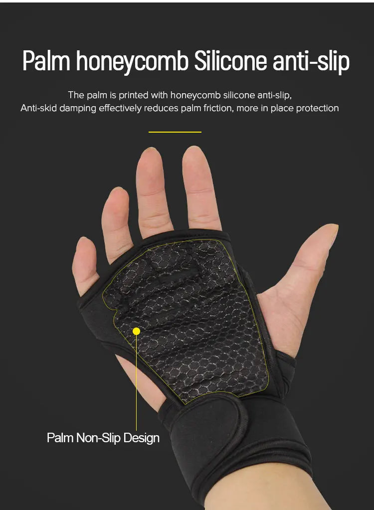 Guantes Deportivos para Gym y Entrenamiento – Protección Antideslizante para Pesas y Fitness (Hombre y Mujer)