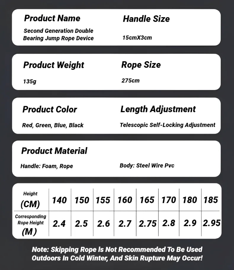 Cuerda para Saltar Profesional con Cable de Acero Ajustable – Entrenamiento Cardio para Fitness y Pérdida de Peso