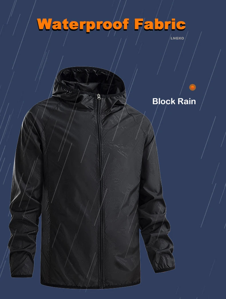Chaqueta Deportiva Impermeable y Cortavientos – Protección Solar UV para Senderismo, Camping y Deporte
