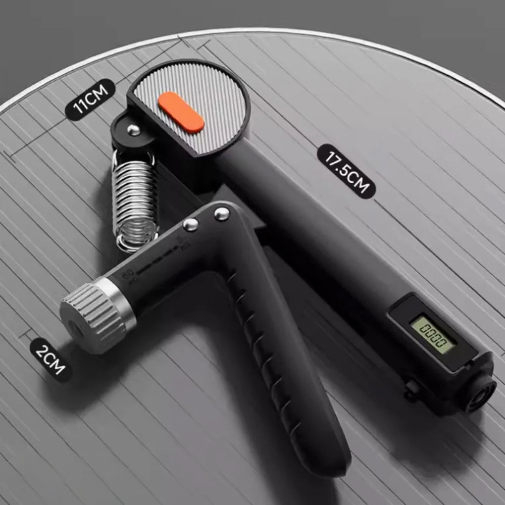 Fortalecedor de Mano Ajustable 5-60 kg con Contador – Entrenador de Agarre para Muñeca, Dedos y Antebrazo