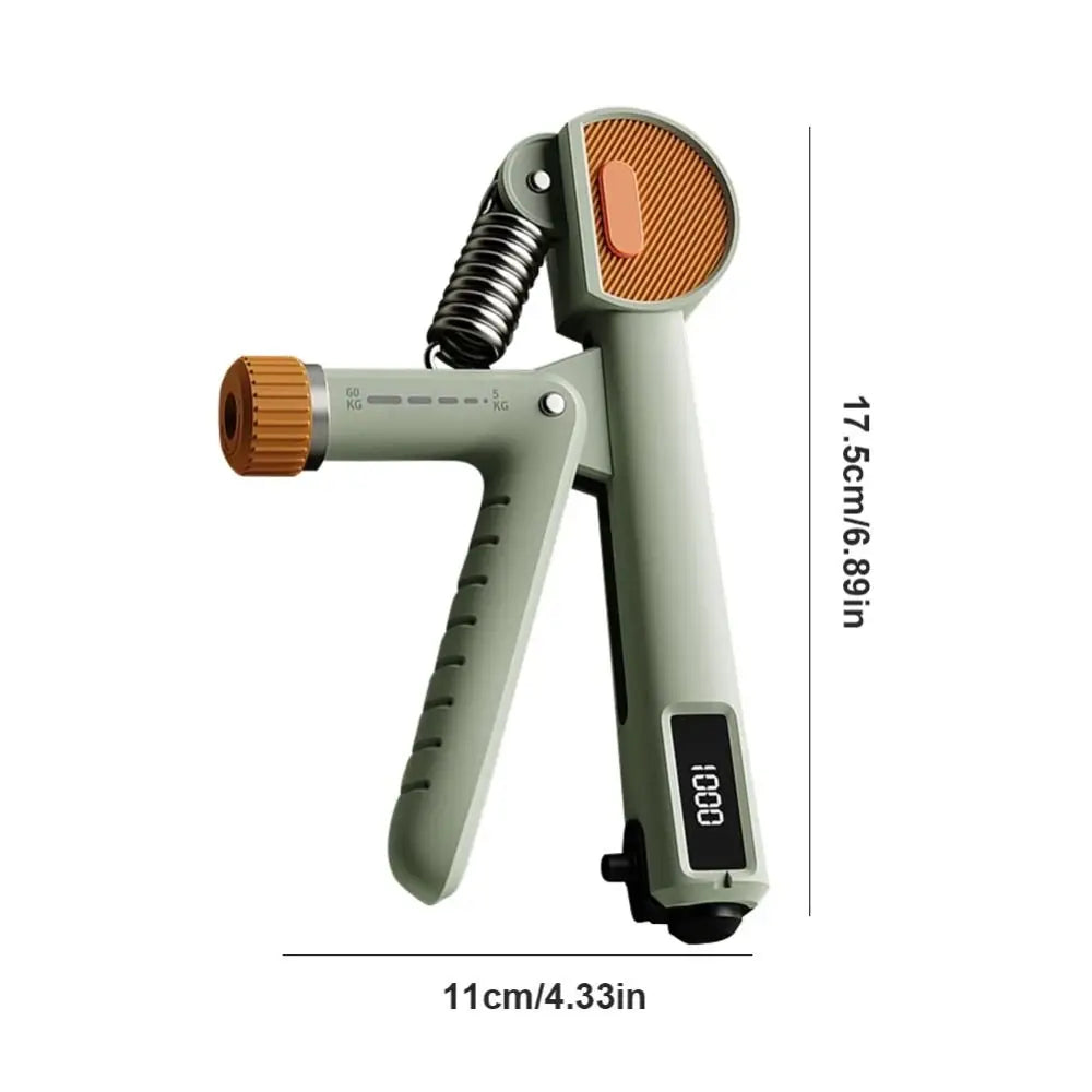 Fortalecedor de Mano Ajustable 5-60 kg con Contador – Entrenador de Agarre para Muñeca, Dedos y Antebrazo