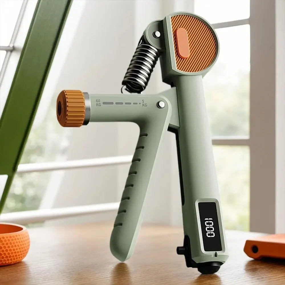 Fortalecedor de Mano Ajustable 5-60 kg con Contador – Entrenador de Agarre para Muñeca, Dedos y Antebrazo