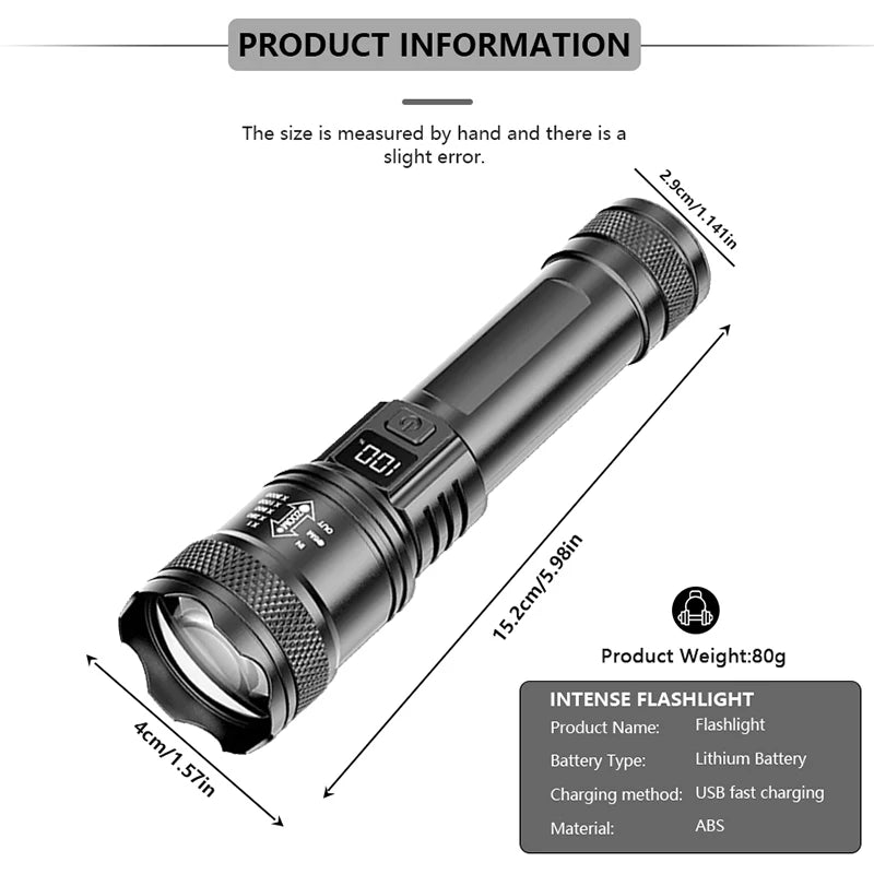 Linterna Frontal LED Recargable con Sensor – Luz Potente para Camping, Pesca y Actividades Nocturnas