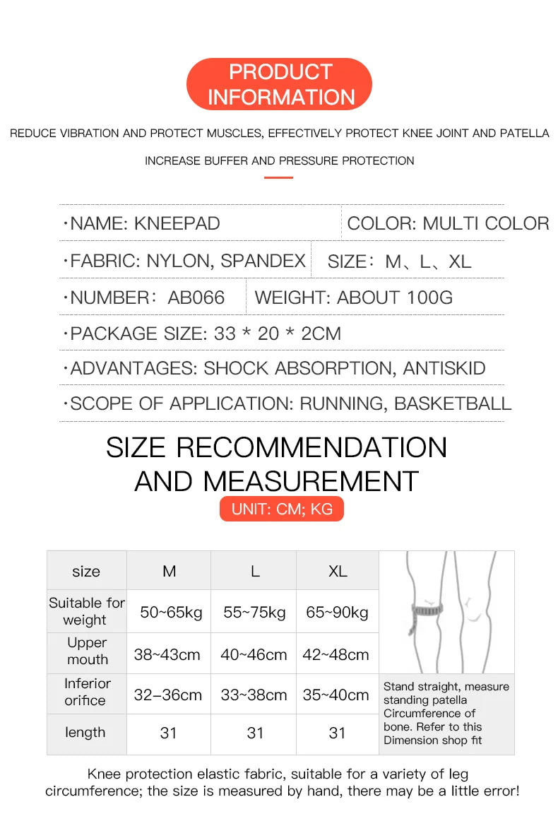 Rodillera Deportiva con Soporte de Rótula y Compresión de Silicona – Protección para Running, Fitness y Baloncesto