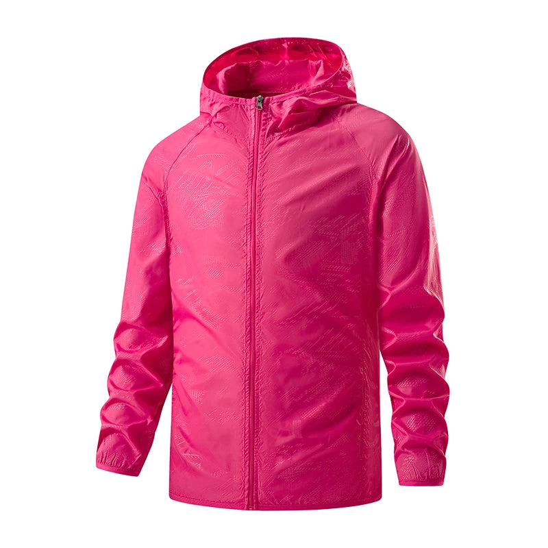 Chaqueta Deportiva Impermeable y Cortavientos – Protección Solar UV para Senderismo, Camping y Deporte
