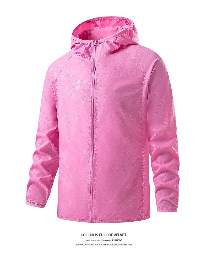 Chaqueta Deportiva Impermeable y Cortavientos – Protección Solar UV para Senderismo, Camping y Deporte