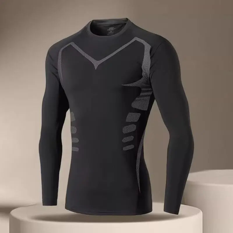Camiseta Deportiva de Compresión para Hombre – Camiseta Fitness de Secado Rápido para Running y Gym