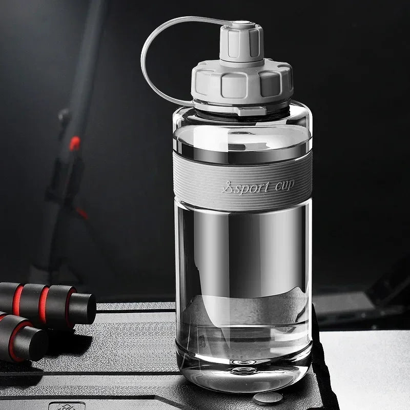 Botella Deportiva de Agua 2L con Pajilla – Botella Fitness de Gran Capacidad para Gimnasio y Deporte