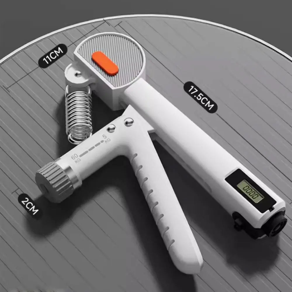 Fortalecedor de Mano Ajustable 5-60 kg con Contador – Entrenador de Agarre para Muñeca, Dedos y Antebrazo