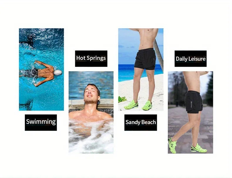 Short Deportivo para Hombre de Doble Capa – Pantaloneta Fitness de Secado Rápido para Gym, Running y Playa