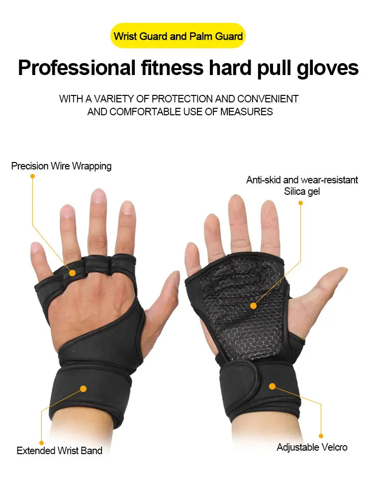 Guantes Deportivos para Gym y Entrenamiento – Protección Antideslizante para Pesas y Fitness (Hombre y Mujer)