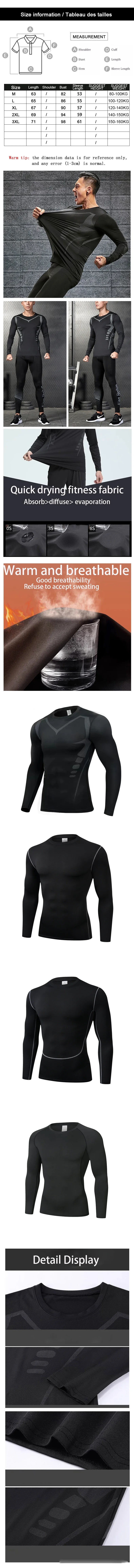 Camiseta Deportiva de Compresión para Hombre – Camiseta Fitness de Secado Rápido para Running y Gym