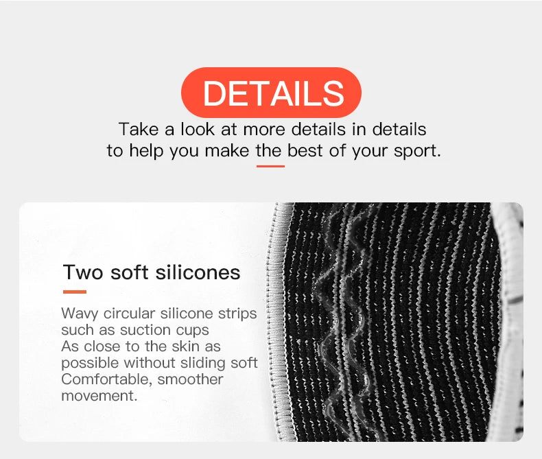 Rodillera Deportiva con Soporte de Rótula y Compresión de Silicona – Protección para Running, Fitness y Baloncesto