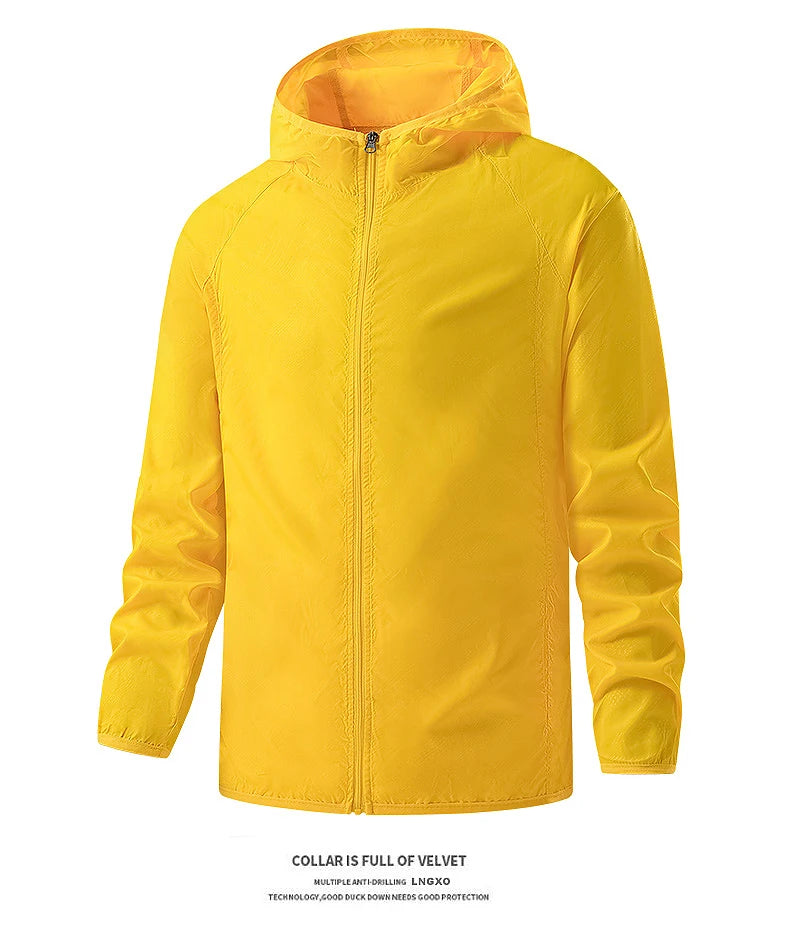 Chaqueta Deportiva Impermeable y Cortavientos – Protección Solar UV para Senderismo, Camping y Deporte