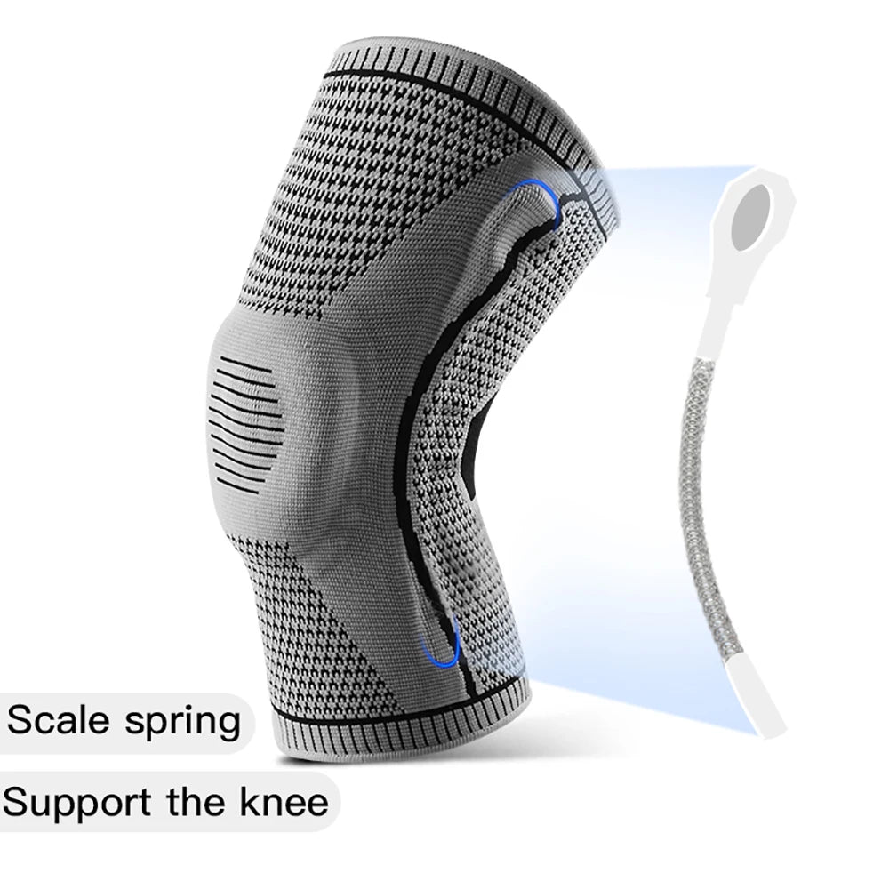 Rodillera Deportiva con Soporte de Rótula y Compresión de Silicona – Protección para Running, Fitness y Baloncesto